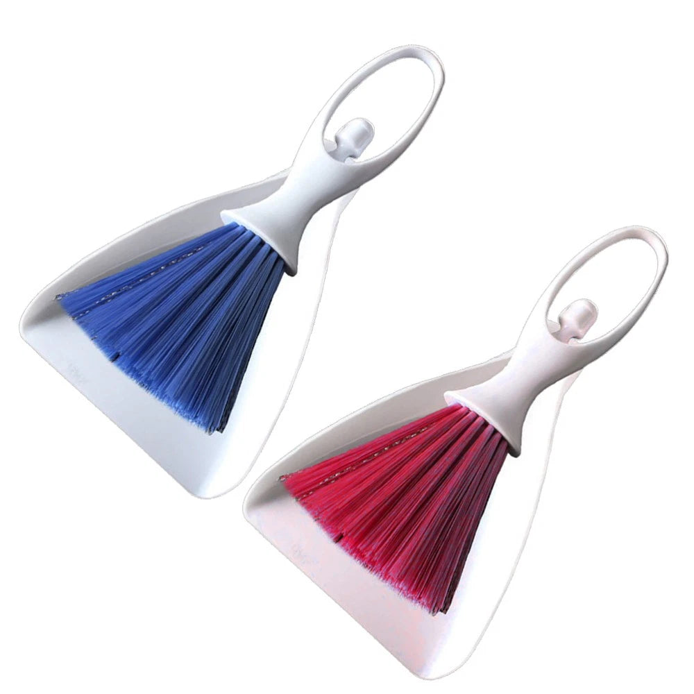 2 Sets Desktop Broom Table Dustpan Brush Household Supplies Cleaning Utensils