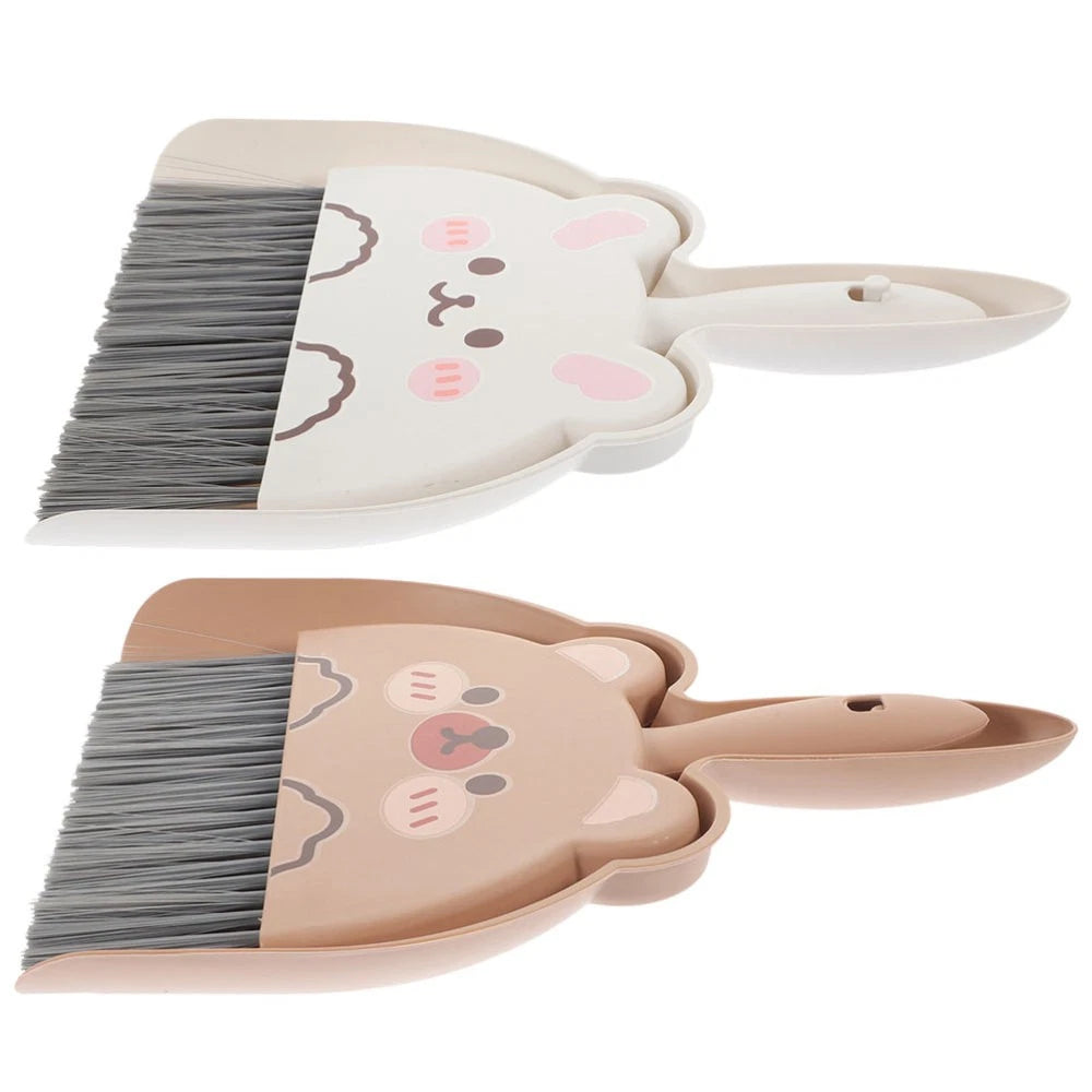 2 Set of Dustpan and Brush Set Small Broom and Dustpan Cleaning Set Portable