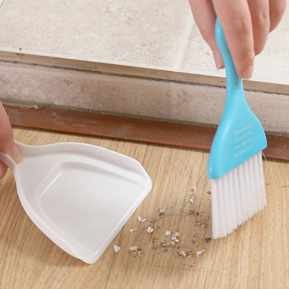 2 Sets Dust Removal Broom Mini Keyboard Cleaning Brush Child Small Dustpan
