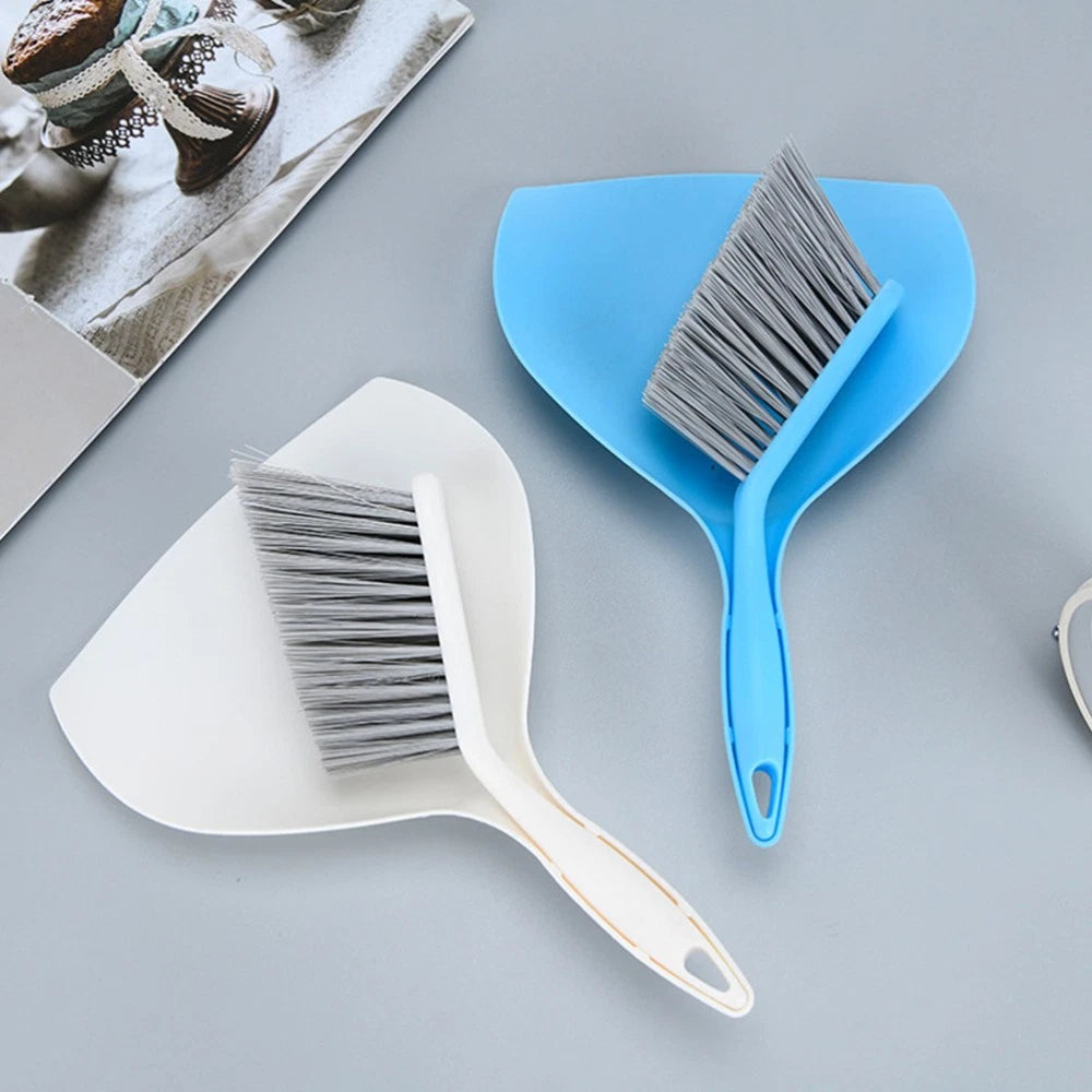 1 Set of Desktop Cleaning Broom Mini Dustpan Household Pet Cleaning Supplies