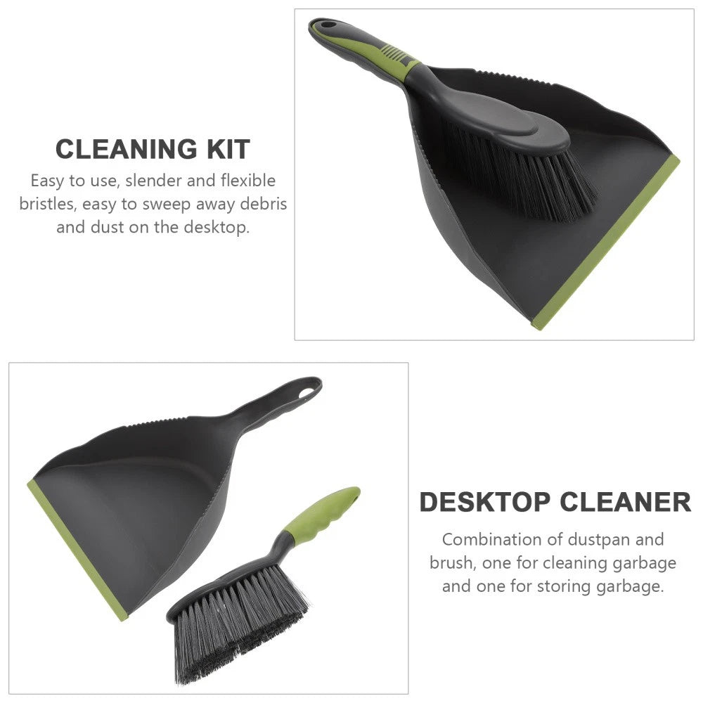 1 Set of Mini Cleaning Broom and Dustpan Household Garbage Cleaning Tool