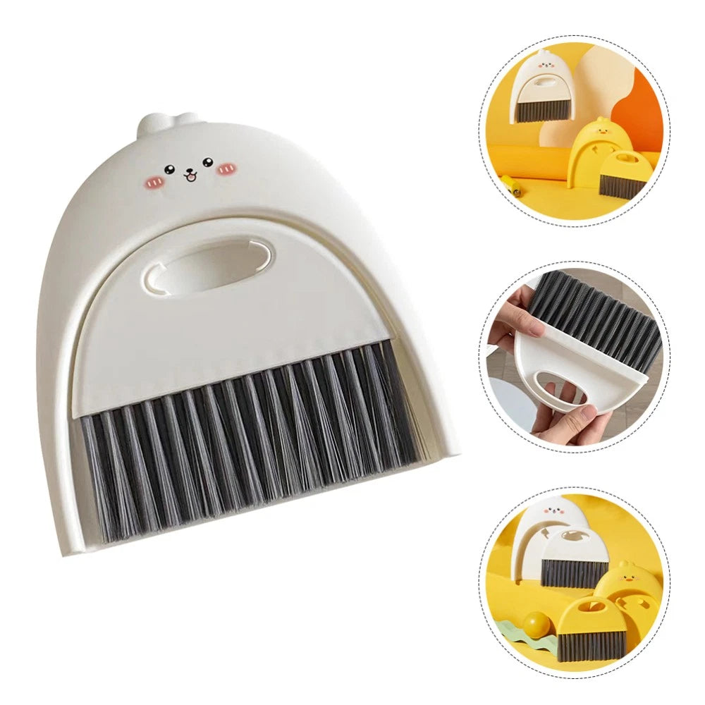 Mini Dustpan Set Child Baby Portable Broom Tabletop Cleaning Brush and
