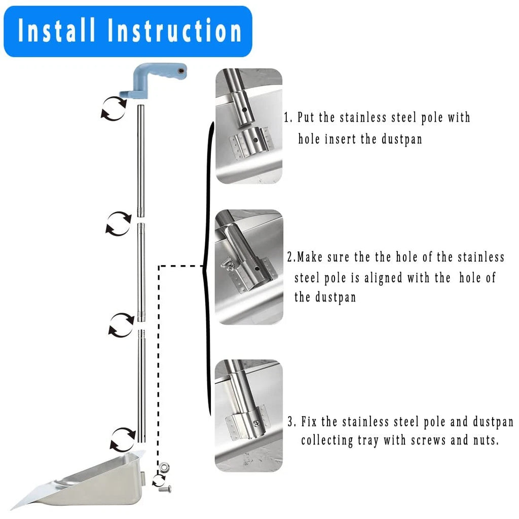 Broom and Dustpan Set for Home - Indoor Broom and Dust Pans with Long Handle ...