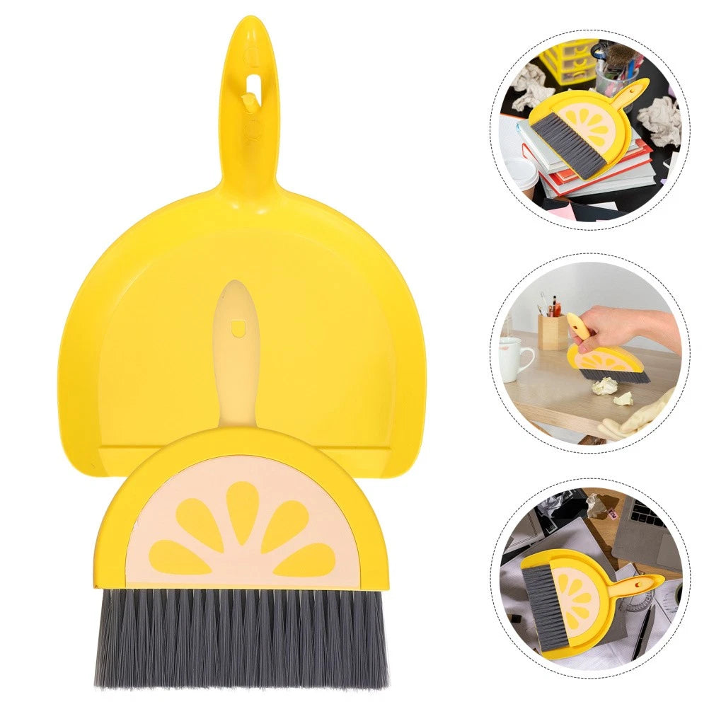 Mini Broom Set Desktop Small Dustpan Dad and Brooms for Sweeping Indoor