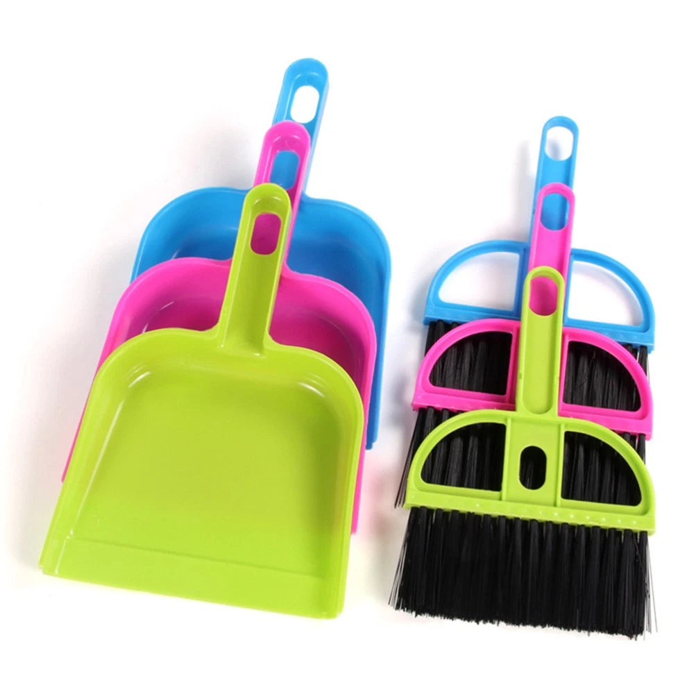6 Sets Sweeping Brush and Dustpan Keyboard Cleaning Mini Hand Broom