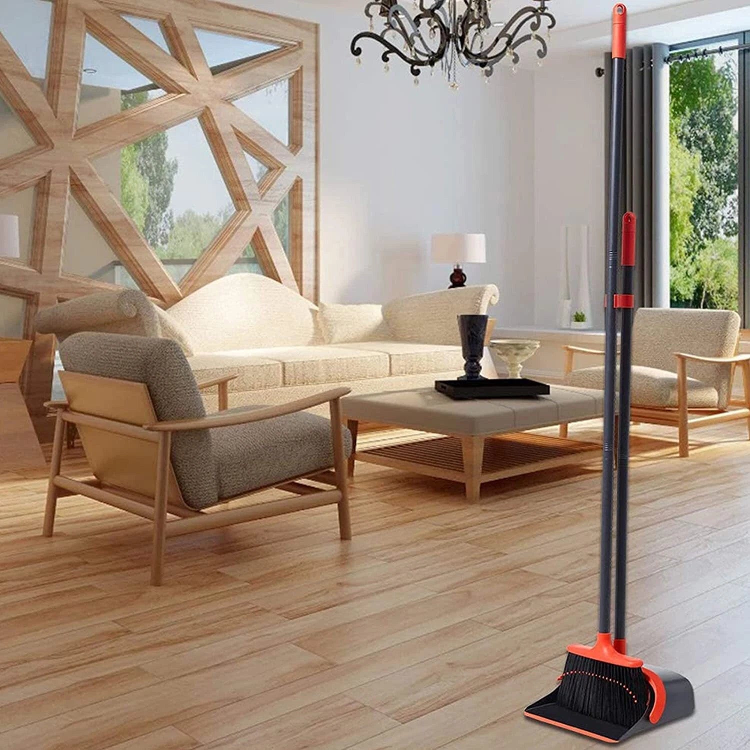 Broom and Dustpan Set for Home, Dustpan and Broom Set, Broom and Dustpan Combo
