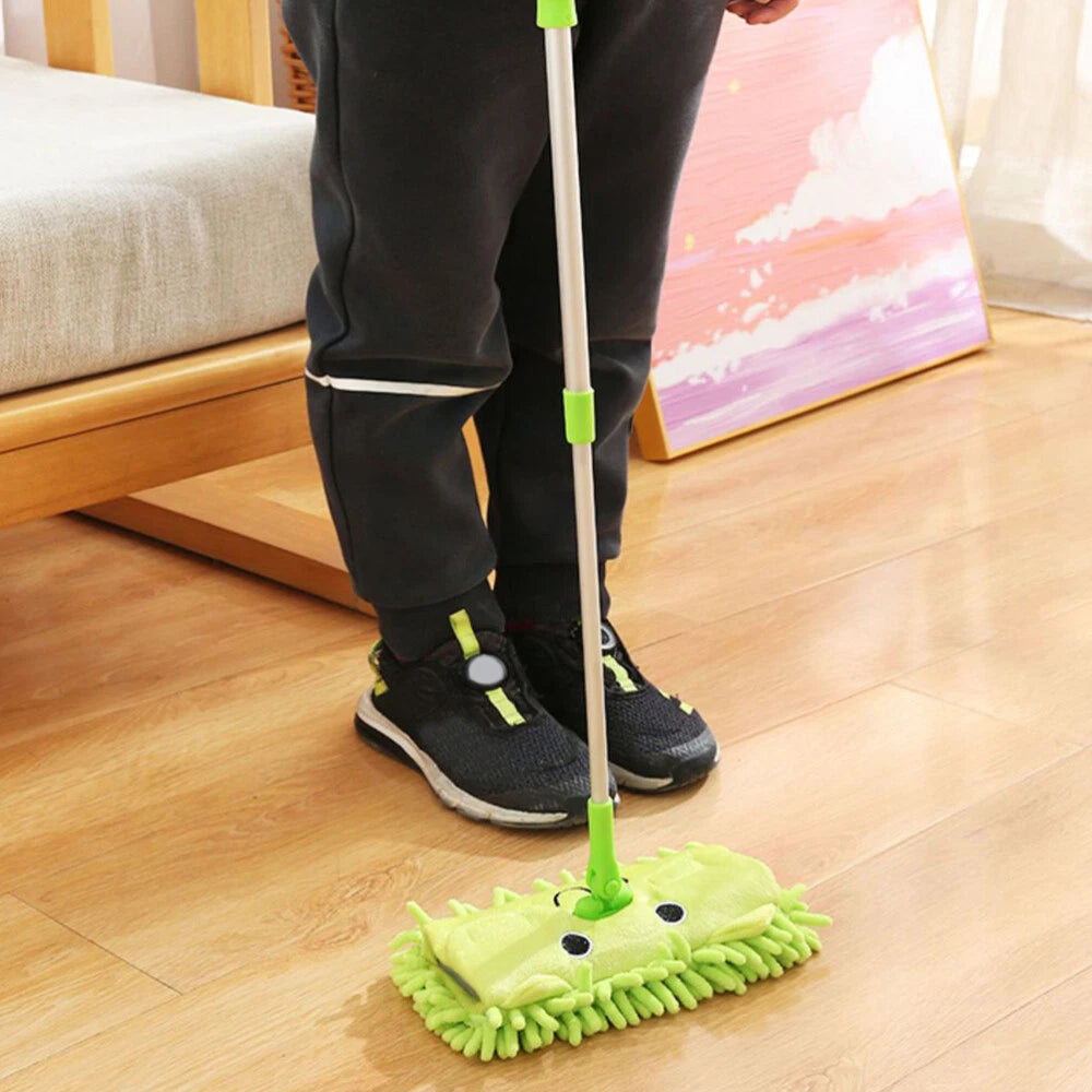 Children Cleaning Sweeping Play Set Kids Mop Broom Dustpan Home Cleaning Supply