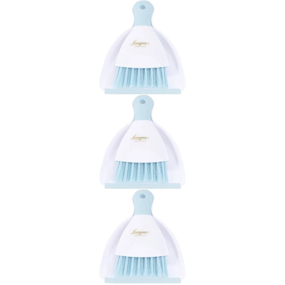 Set of 3 Convenient Small Dustpan Cleaning Tools Desktop Cleaner