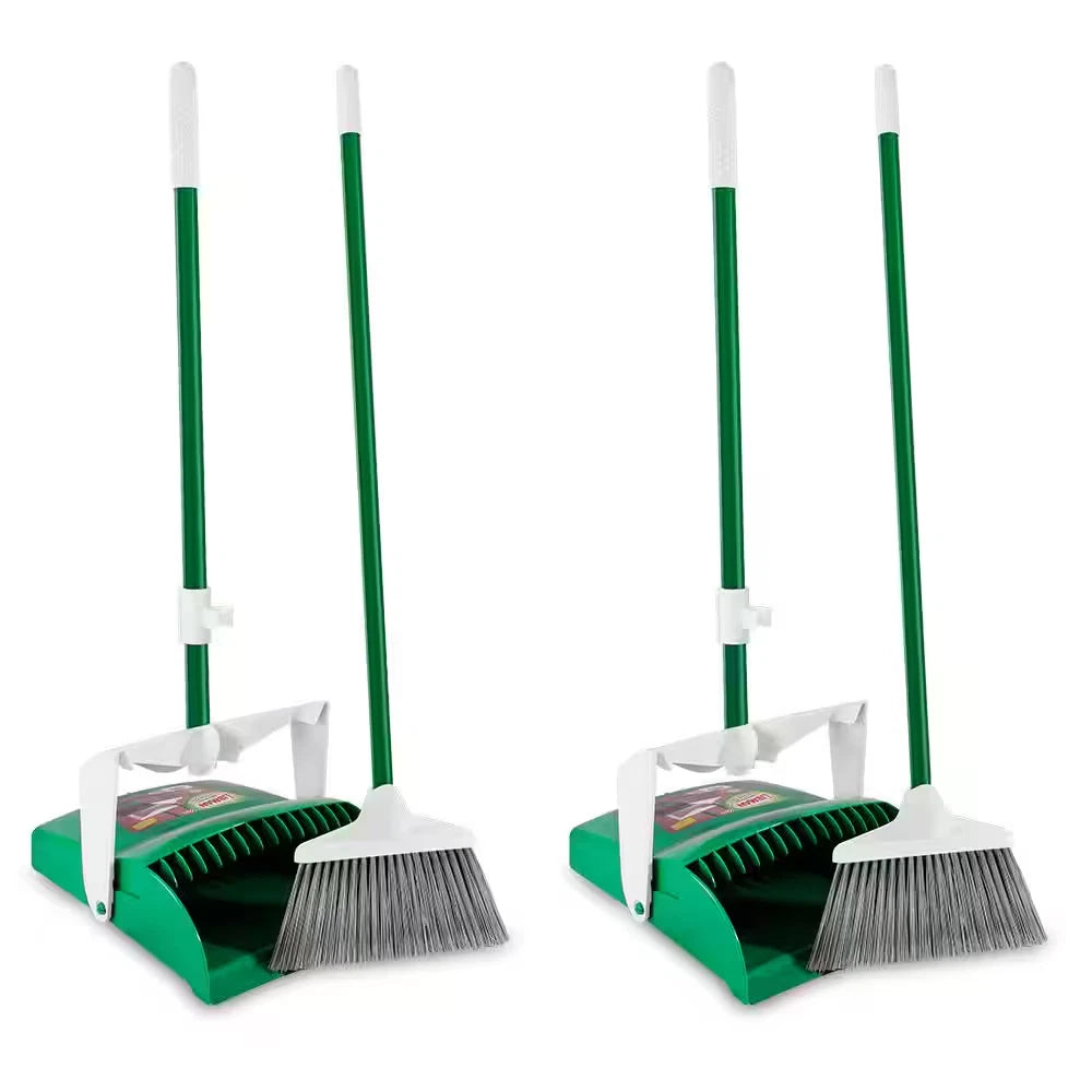 12 In. Lobby Broom and Dust Pan Set (2-Pack)