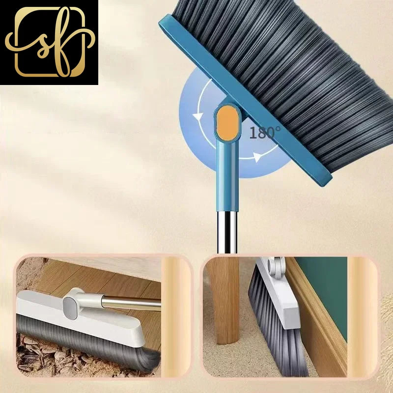 Kitchen Office New Folding Broom Dustpan Set Household Cleaning Tools Non-Stick