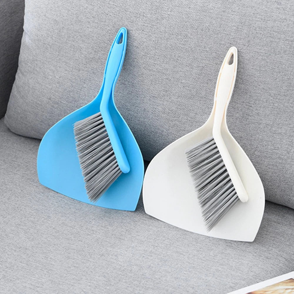 1 Set of Desktop Cleaning Broom Mini Dustpan Household Pet Cleaning Supplies