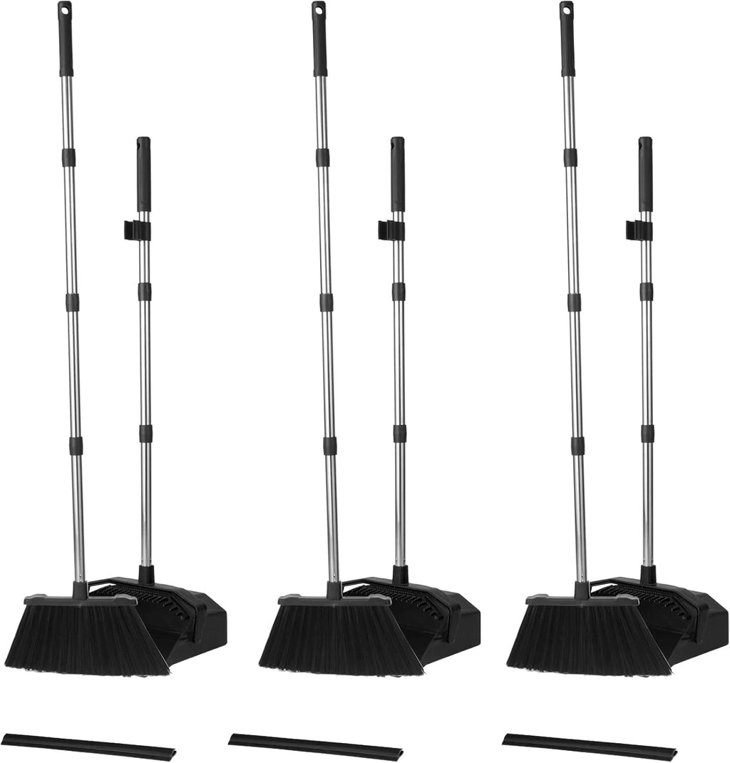 Ergonomic 51'' Broom and Dustpan Combo Set - Time-Saving Cleaning Solution