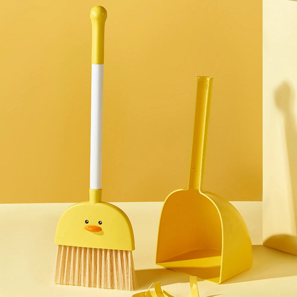 Children Cleaning Sweeping Play Set Kids Mop Broom Dustpan Home Cleaning Supply