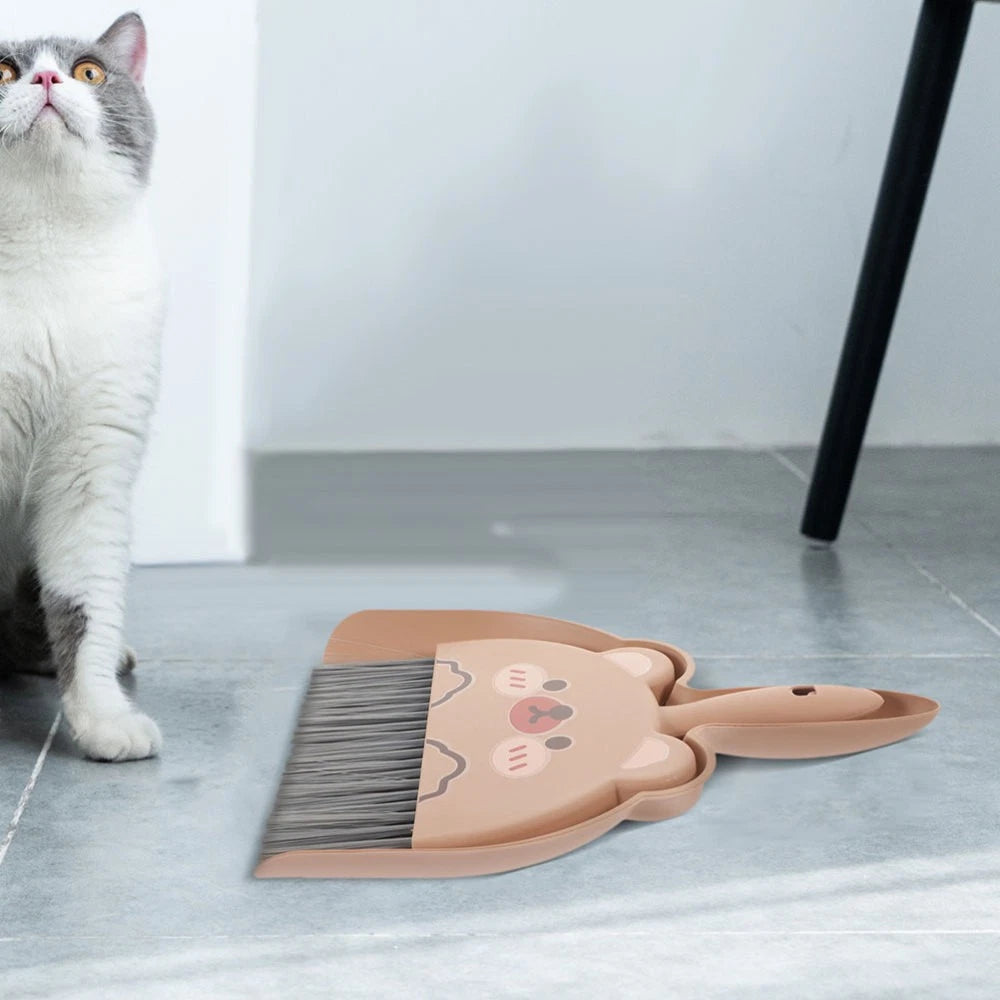 2 Set of Dustpan and Brush Set Small Broom and Dustpan Cleaning Set Portable