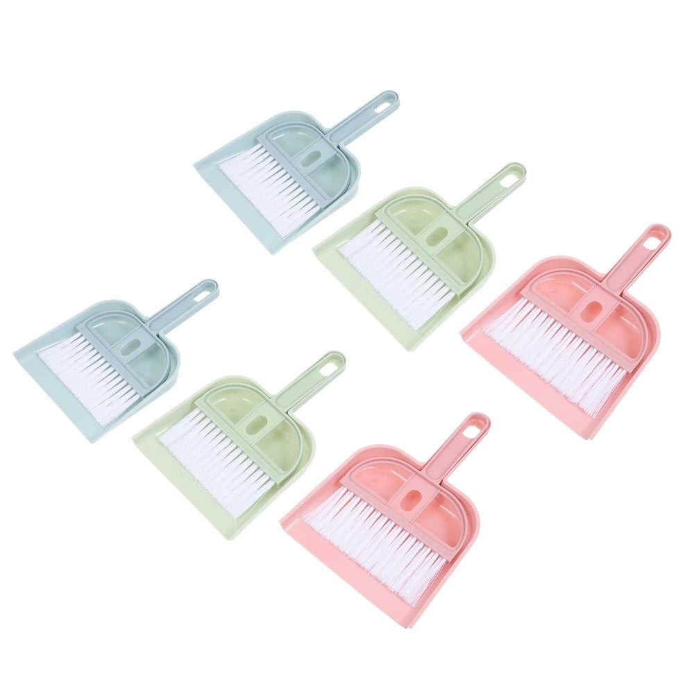 6 Sets Cleaning Artifact Set Mini Broom And Dustpan Smaller With-