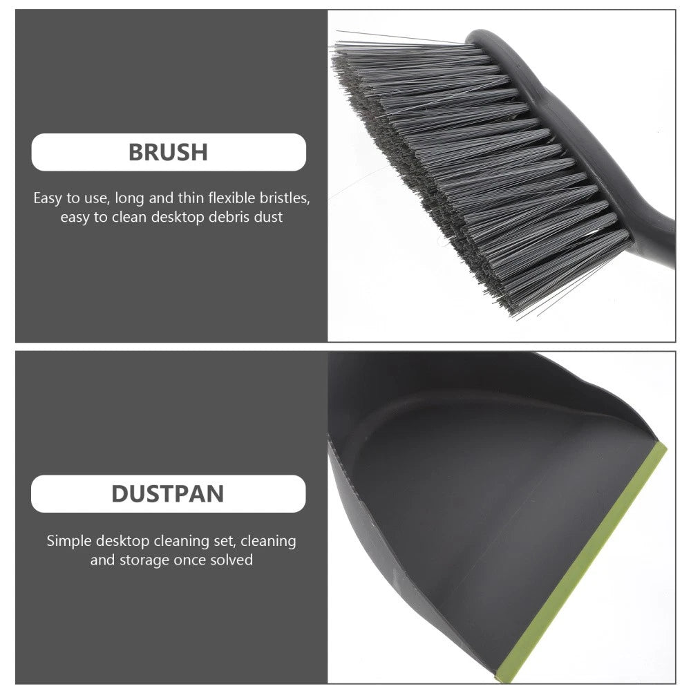 1 Set of Mini Cleaning Broom and Dustpan Household Garbage Cleaning Tool