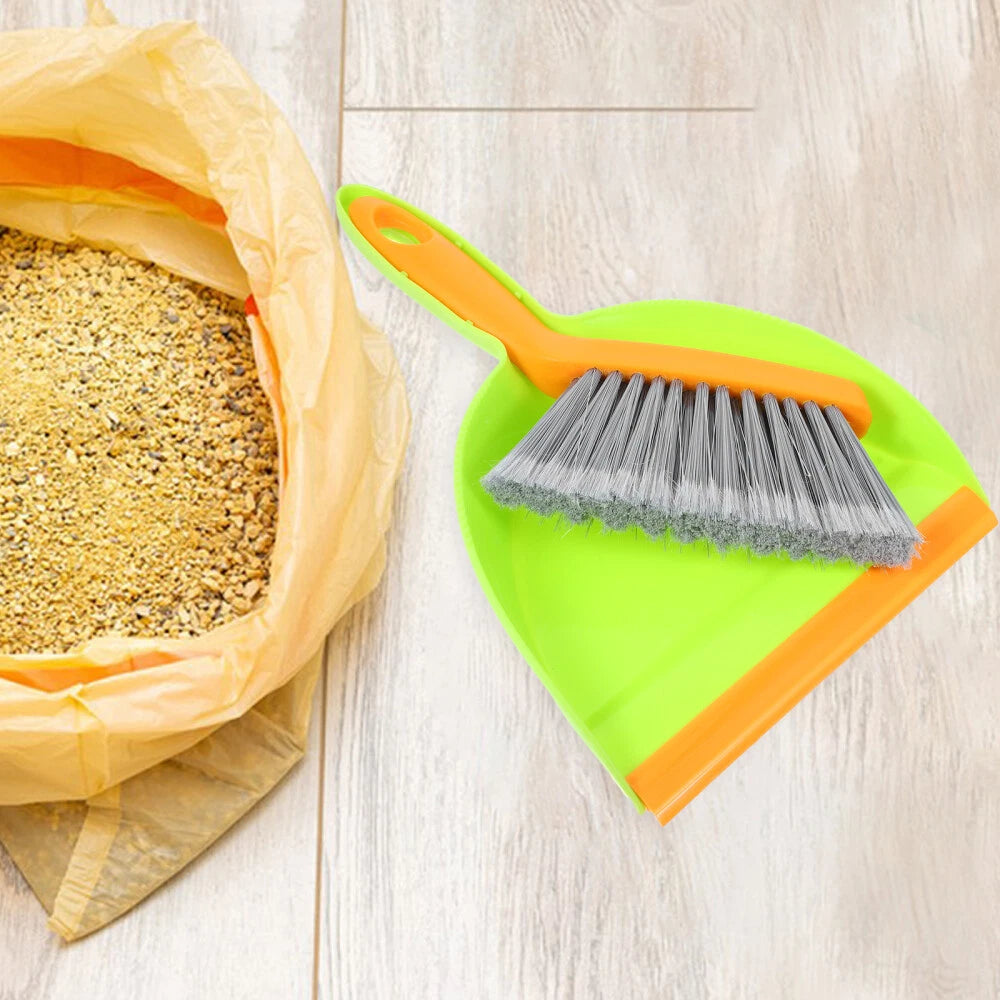 Table Cleaning Small Broom With Dustpan Plastic Mini Duster Office Cleaner Broom