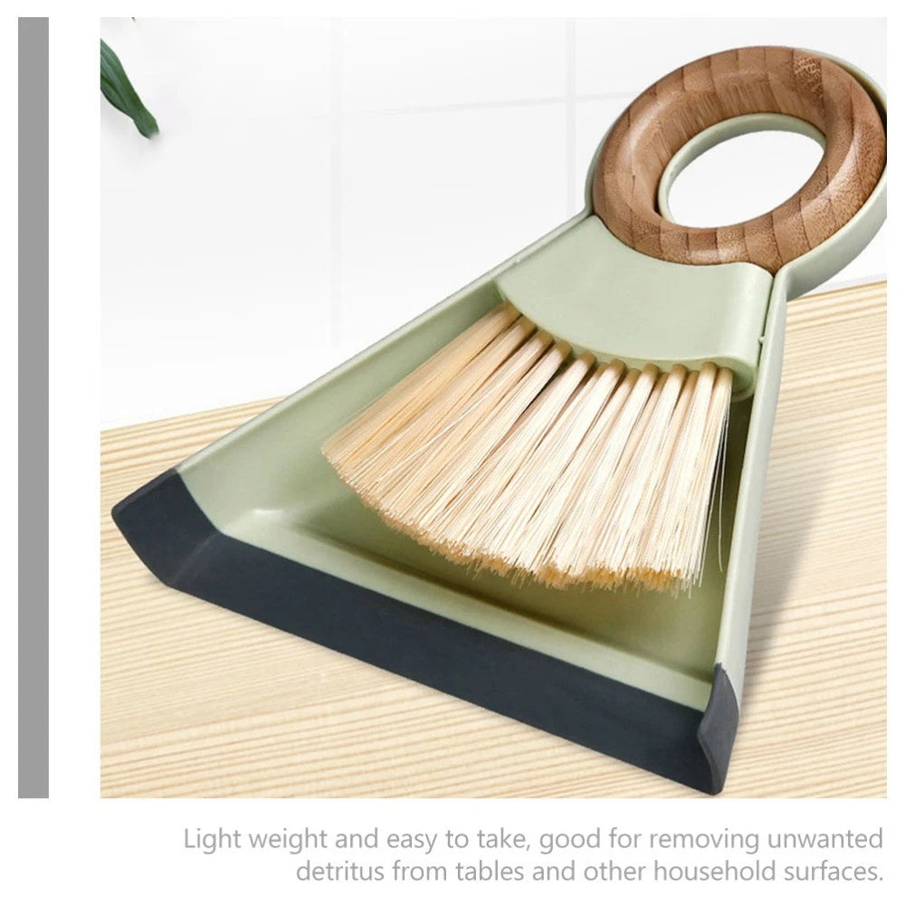 Mini Broom Dustpan Set Duster for Car Air Vent Computer Cleaning Brush