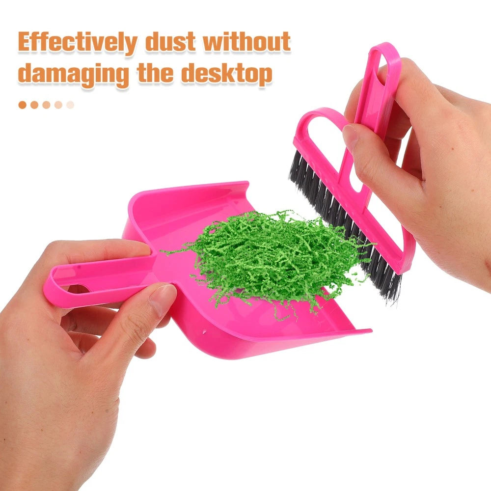 Desktop Broom Set Work Child Dust Pan and Brush Detail Car Detailing