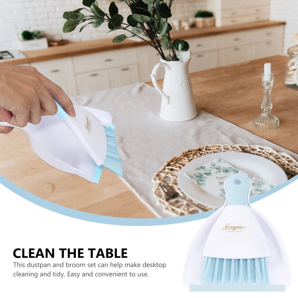 Set of 3 Convenient Small Dustpan Cleaning Tools Desktop Cleaner
