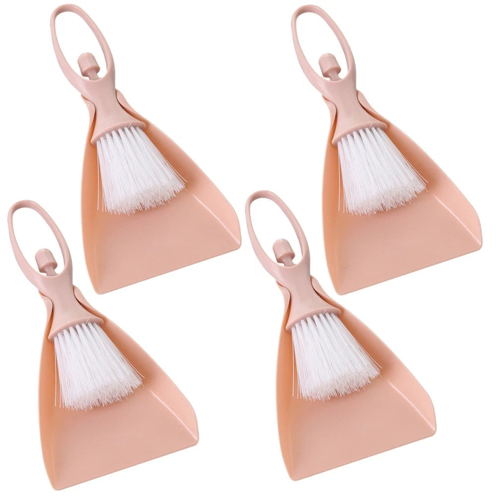 4 Sets Mini Broom Toddler and Dustpan Household Brooms Cleaning Brushes for