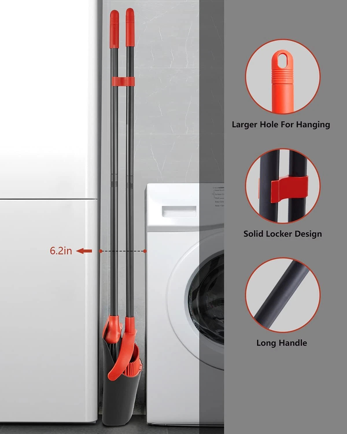 Broom and Dustpan Set for Home, Dustpan and Broom Set, Broom and Dustpan Combo