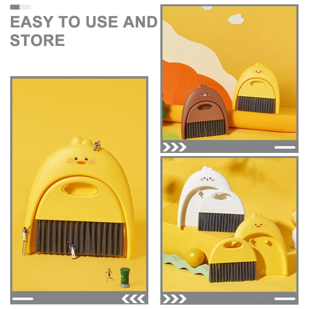 Mini Dustpan Broom Set Toddler Dad Sweeping Countertop Brush and
