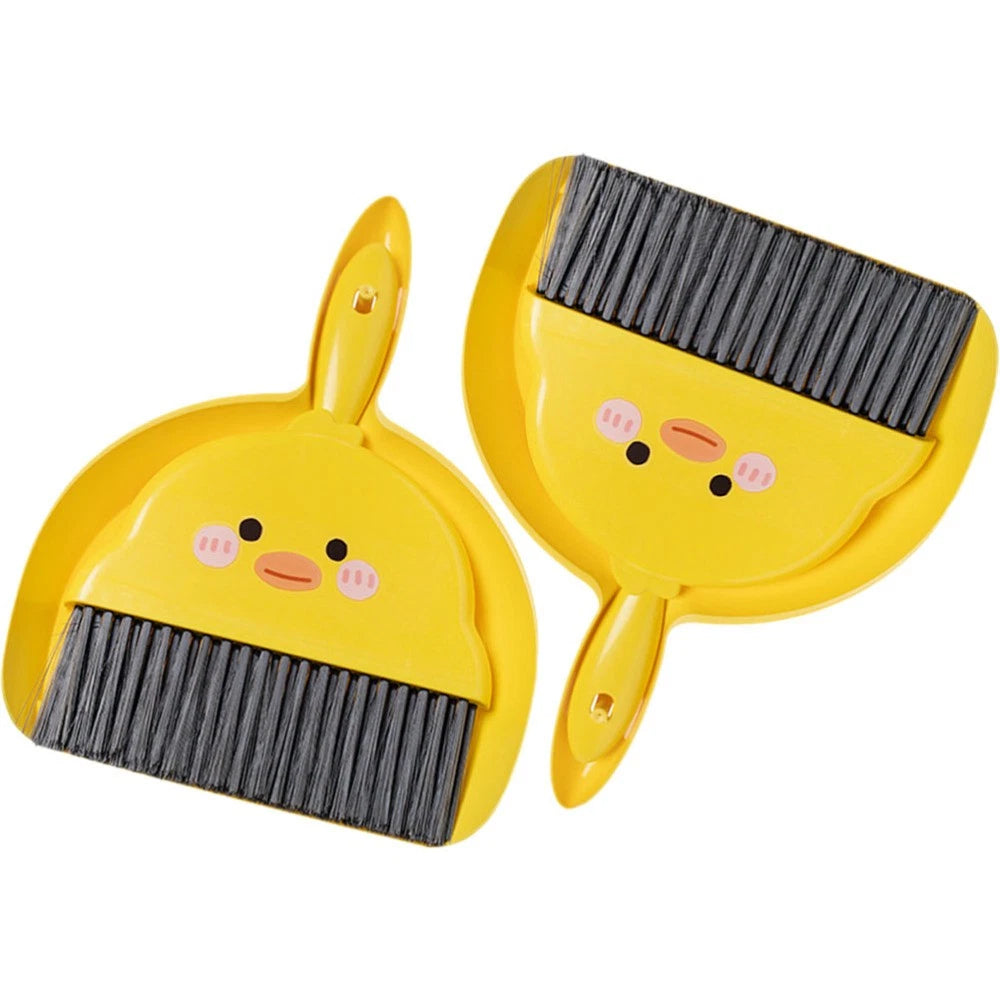 2 Sets Dustpan and Brush Mini Broom Pupils Child Sweeping Tool Desktop