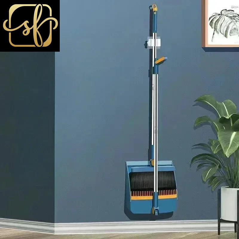 Kitchen Office New Folding Broom Dustpan Set Household Cleaning Tools Non-Stick