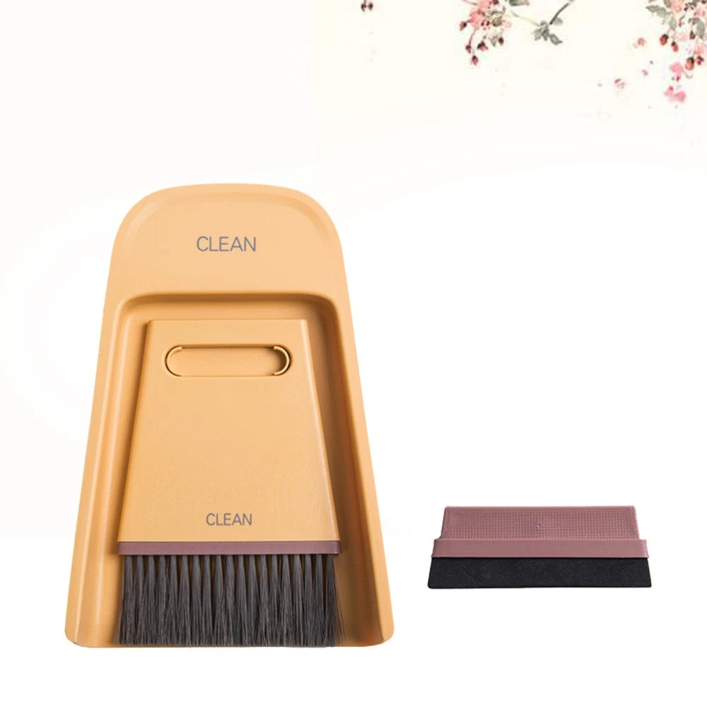 1 Set of Desktop Cleaning Tools Mini Broom Dustpan Wiper household Sweeping