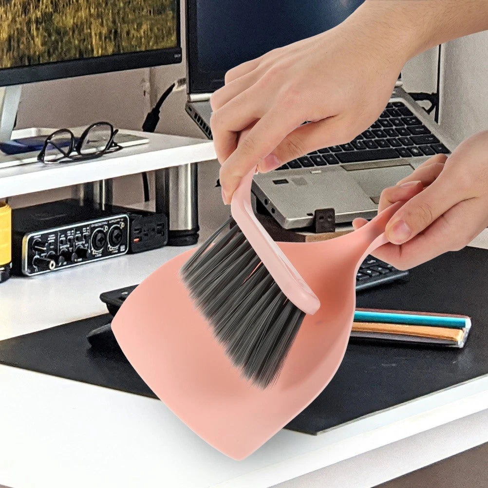 Desktop Cleaning Broom Dustpan and Brush Set Table Small Handheld with