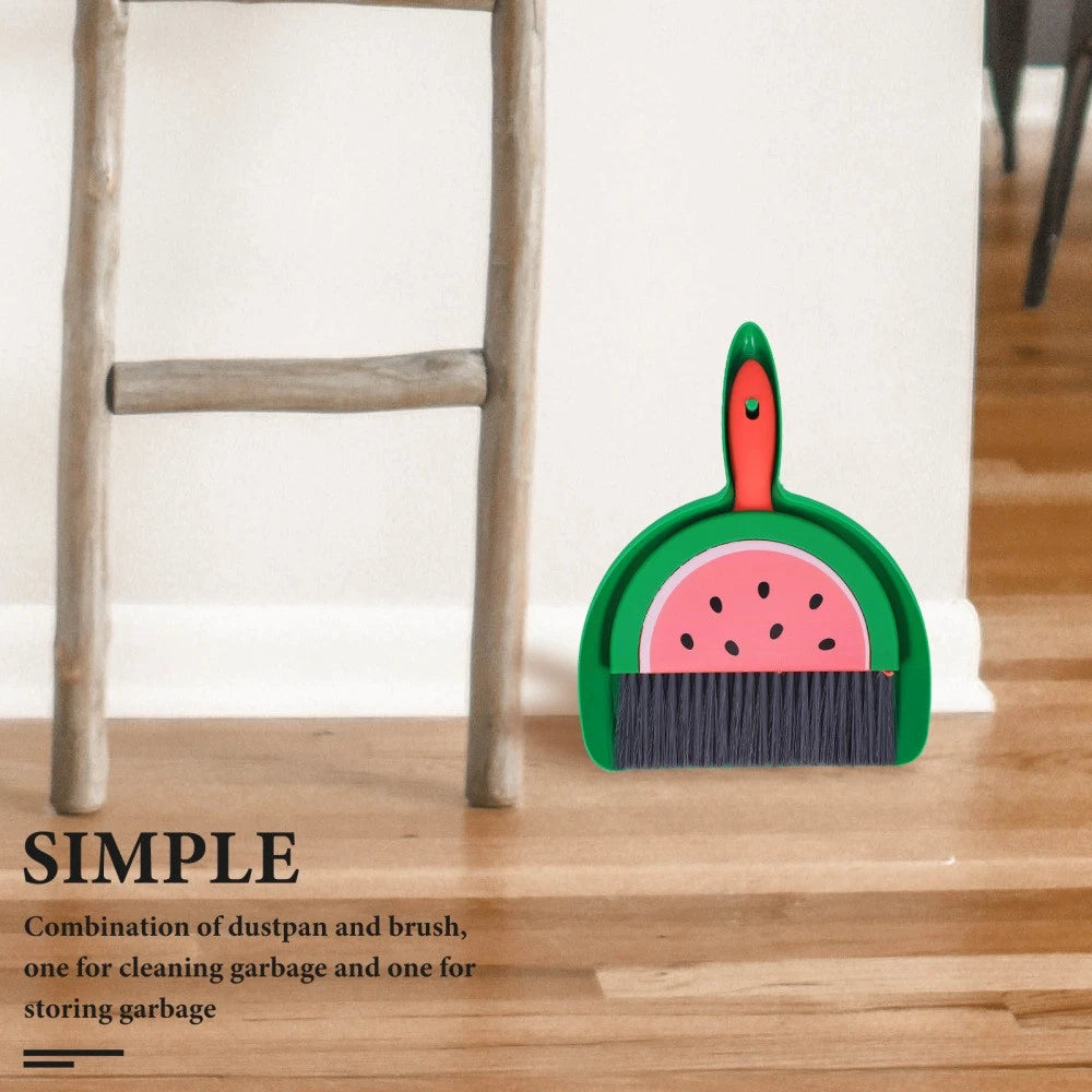 Mini Broom Set Child Dad Desktop Small Dustpan and Brush Long Handle
