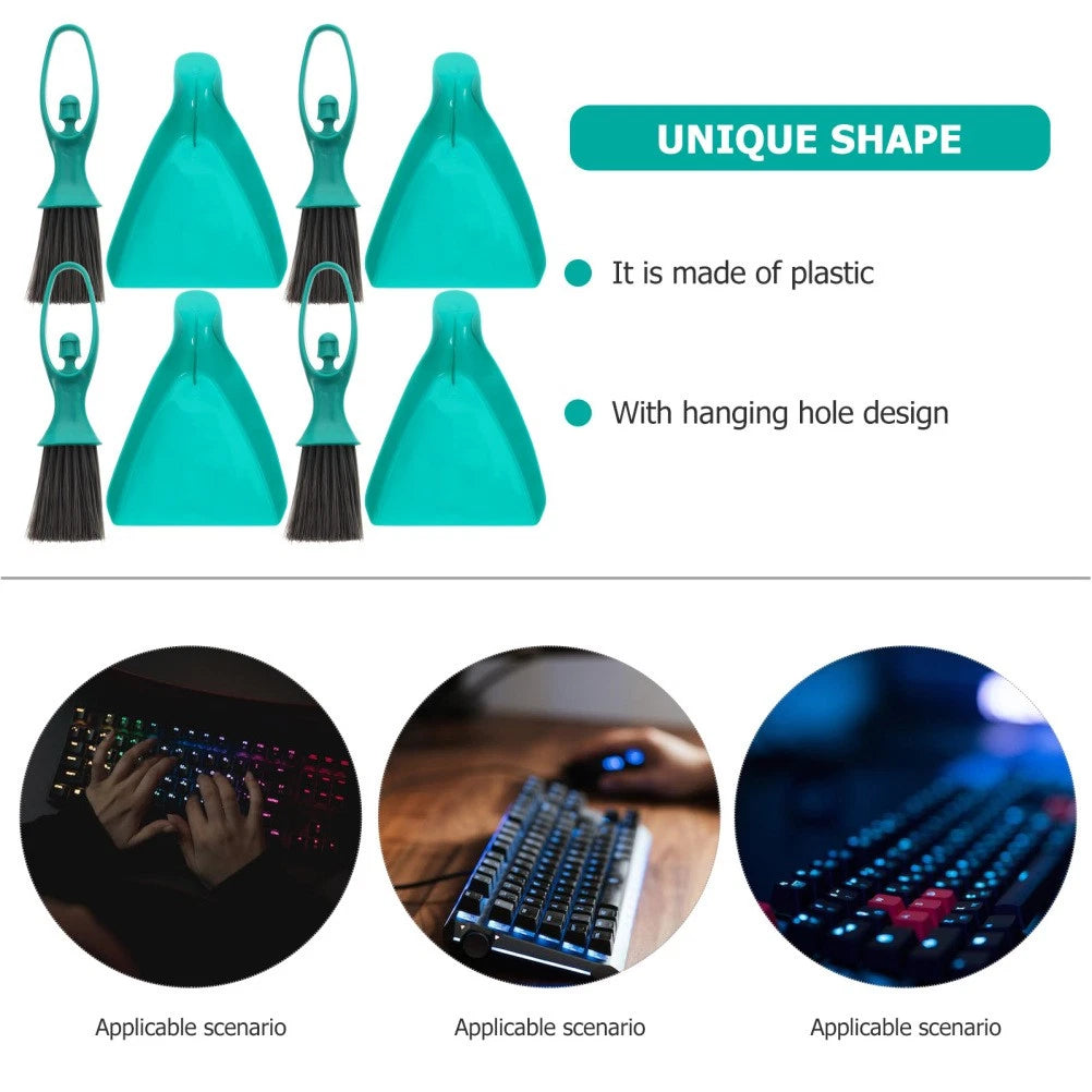4 Sets Dustpan Brush Keyboard Cleaner Mini Broom Small Household Supplies