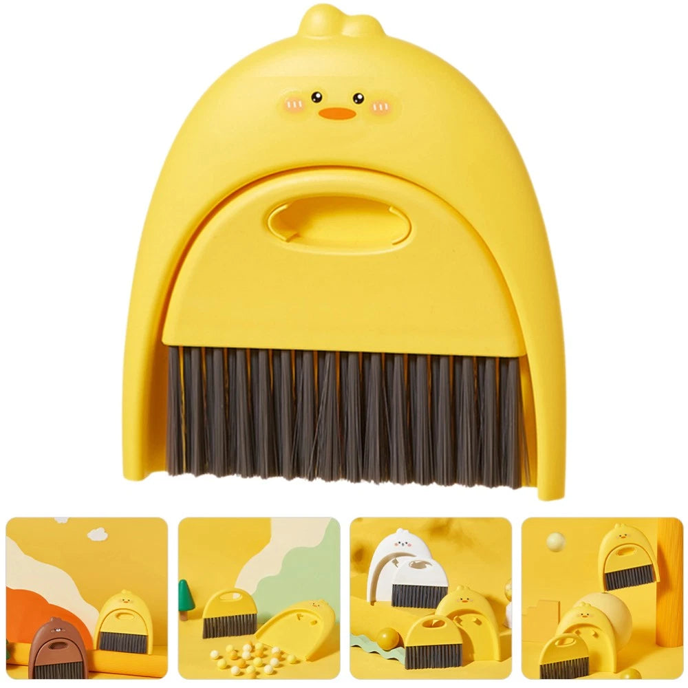 Mini Dustpan Broom Set Toddler Dad Sweeping Countertop Brush and