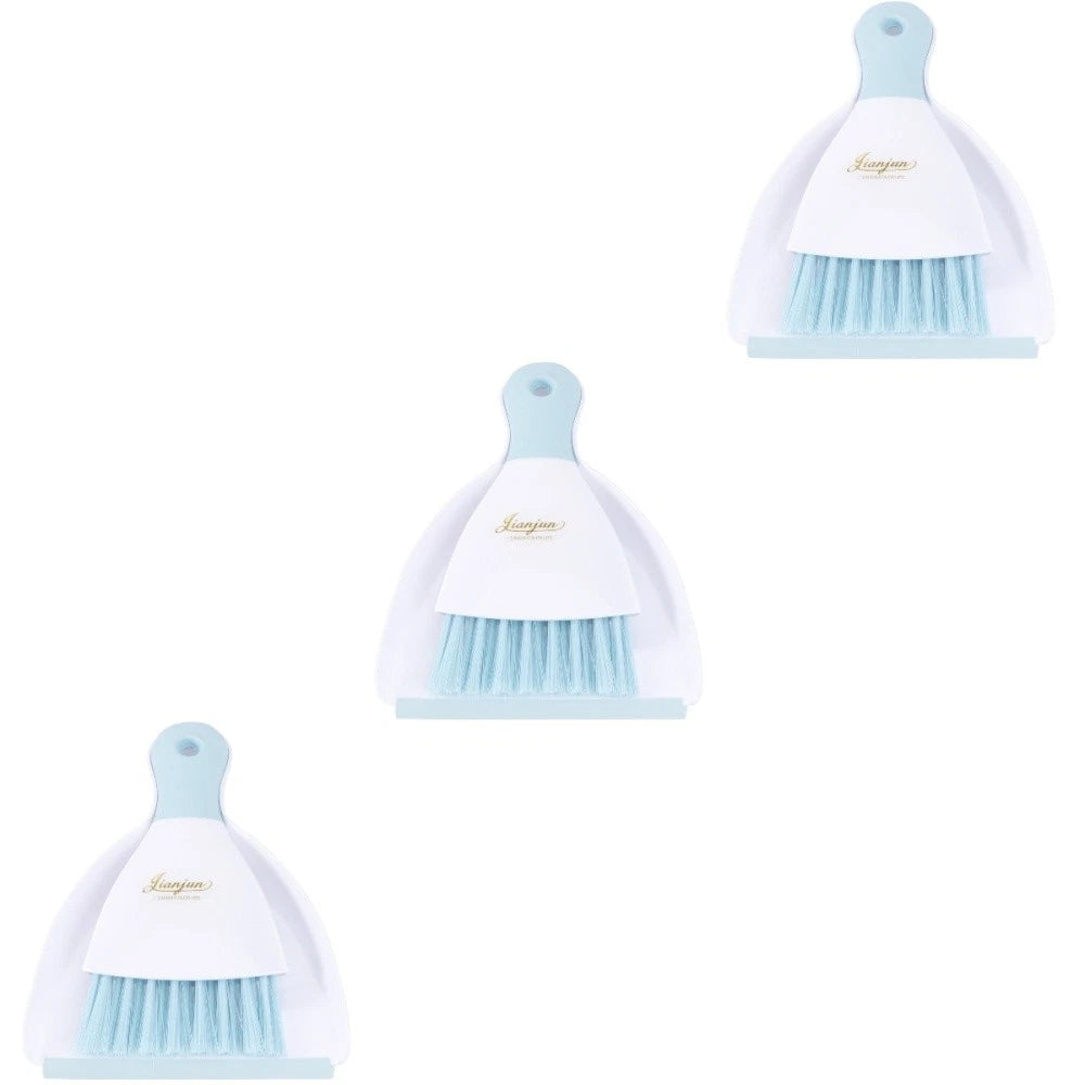 Set of 3 Convenient Small Dustpan Cleaning Tools Desktop Cleaner
