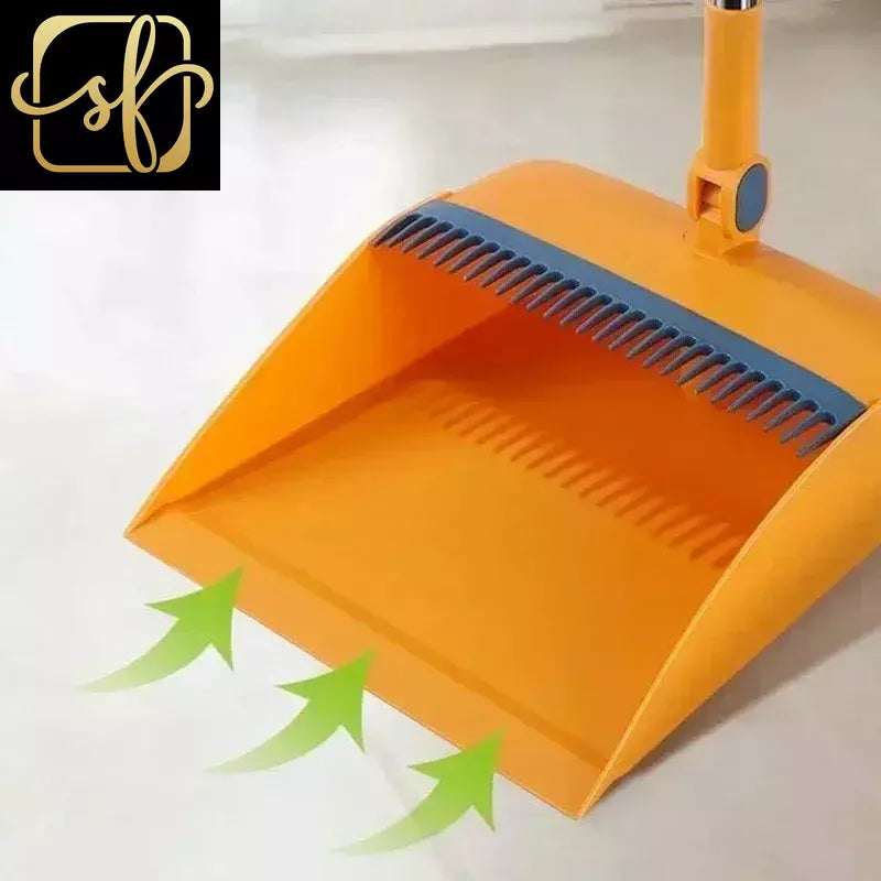 Kitchen Office New Folding Broom Dustpan Set Household Cleaning Tools Non-Stick