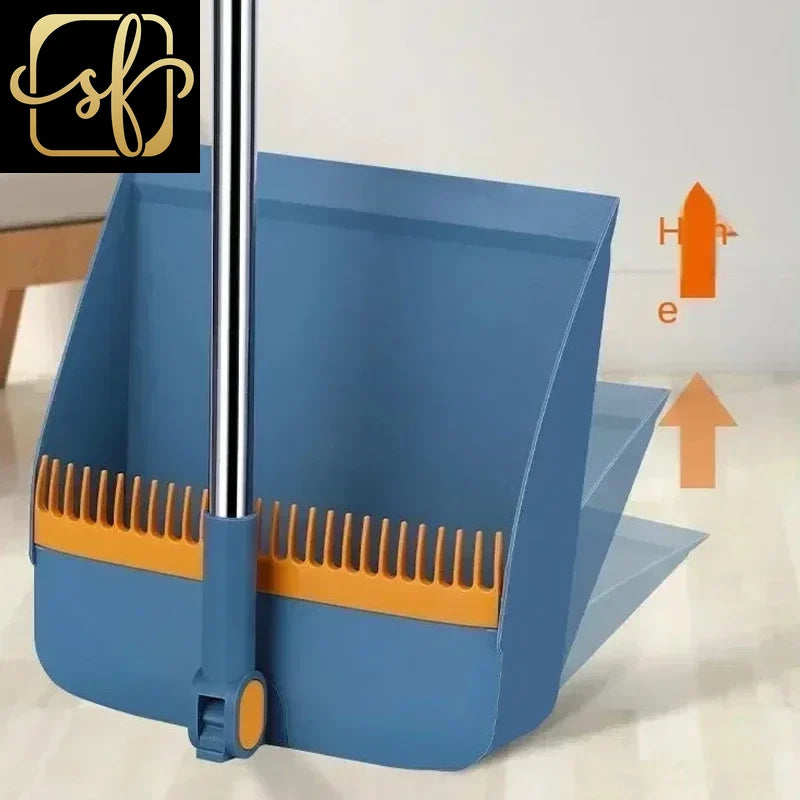 Kitchen Office New Folding Broom Dustpan Set Household Cleaning Tools Non-Stick