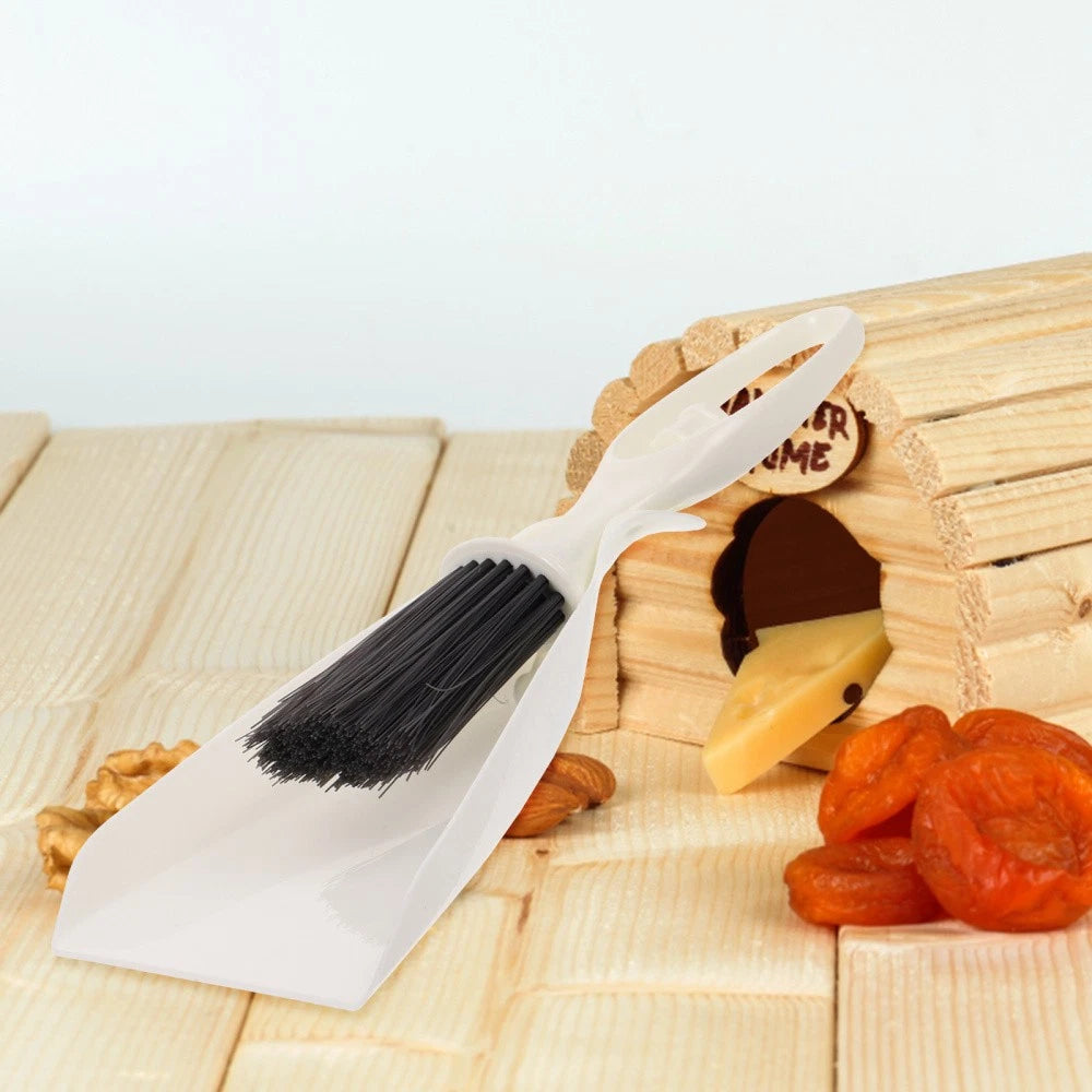 Cleaning Tool Set Small Dust Pan and Brush Broom with Hamster Cage Accessories