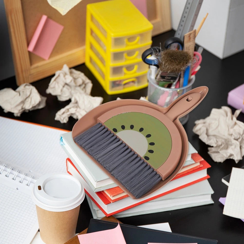 Mini Broom Set Dad Child Brooms for Sweeping Indoor Dustpan Long Handle