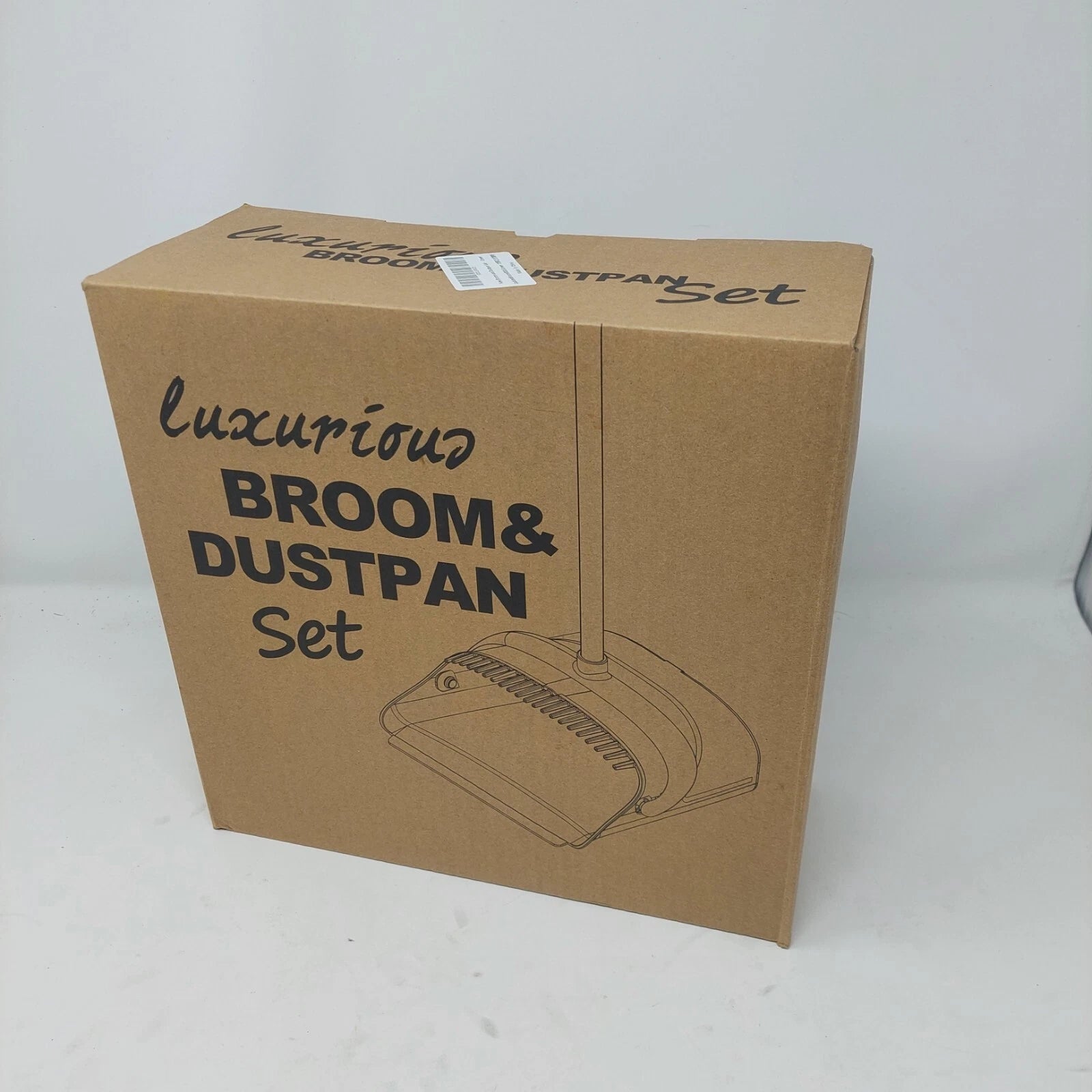 Sage Green Broom And Dustpan Set Foldable Extendable Floor Cleaning Tools