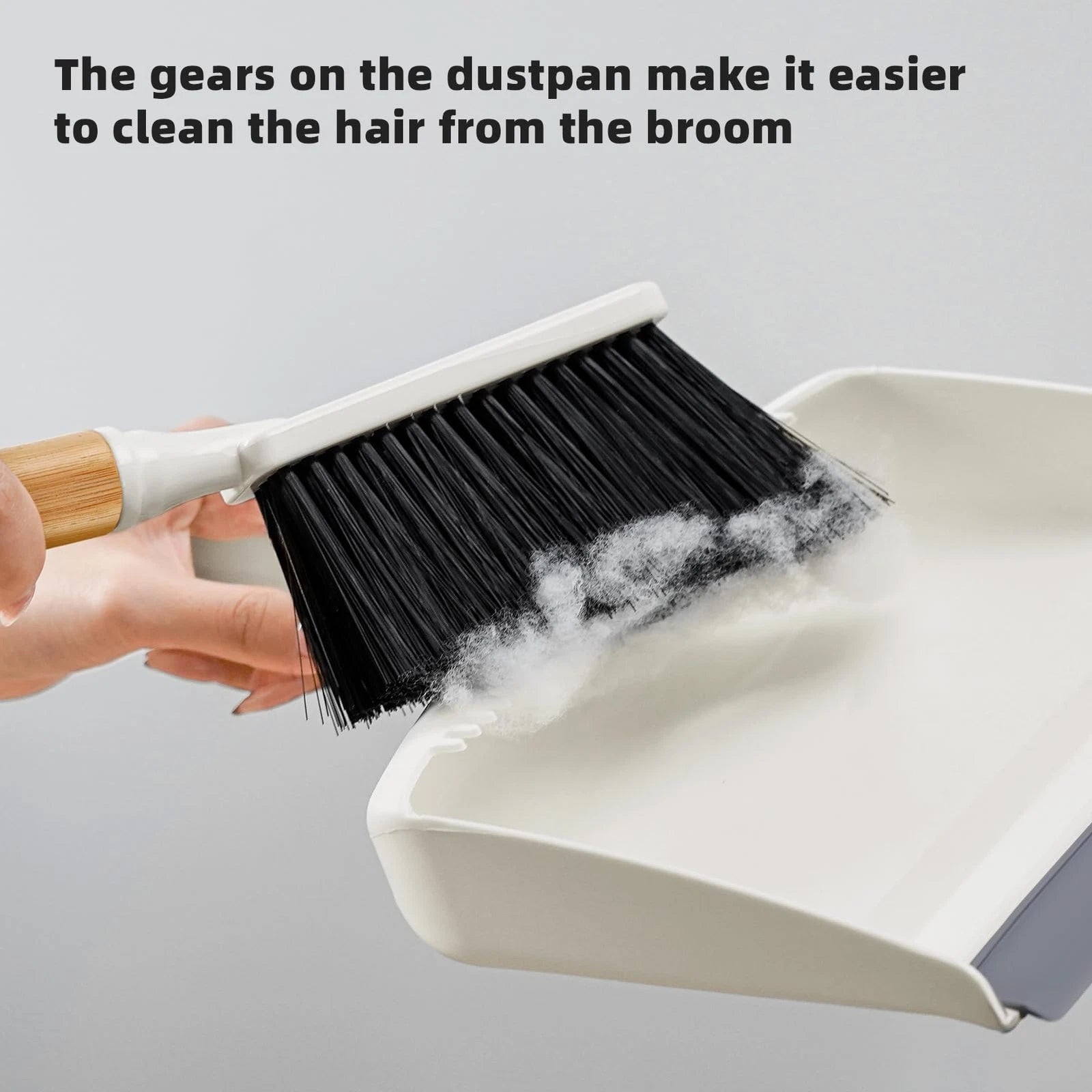 Dustpan and Brush Set with Bamboo Handle Hand Mini Broom and Dustpan Set Smal...