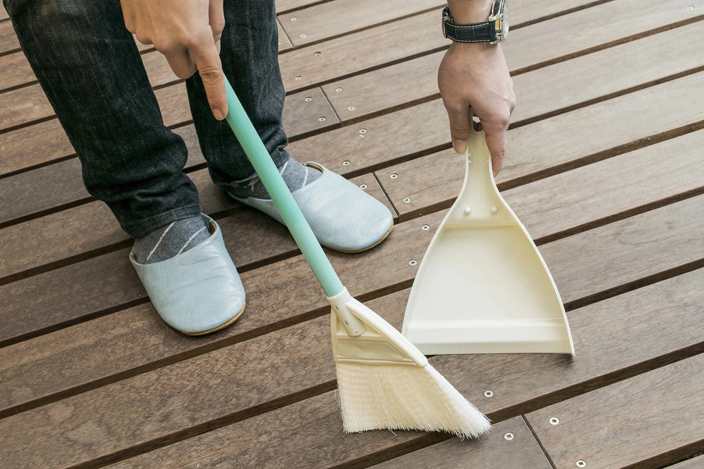 Yamazaki Sangyo Broom and Dustpan Set, Mini, Short Handle, Garden Broom, PP, Pol