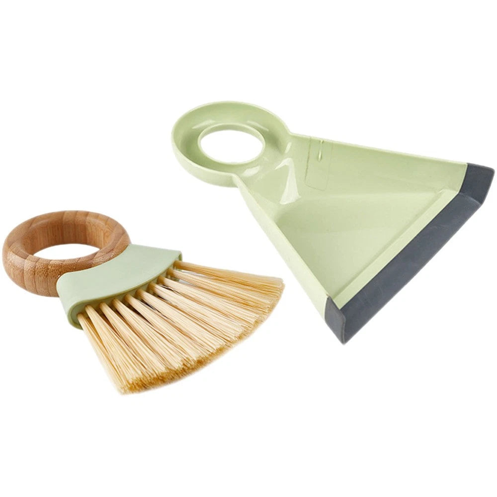 Mini Broom Dustpan Set Duster for Car Air Vent Computer Cleaning Brush