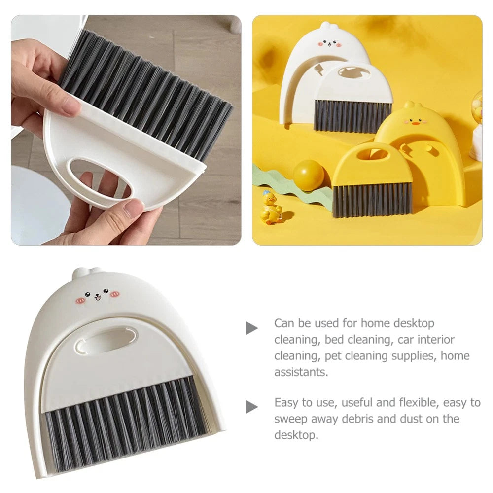 Mini Dustpan Set Child Desktop Broom and Tabletop Cleaning Brush