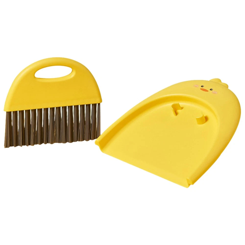 Mini Dustpan Set Baby Small Plastic Broom and Tabletop Cleaning Brush