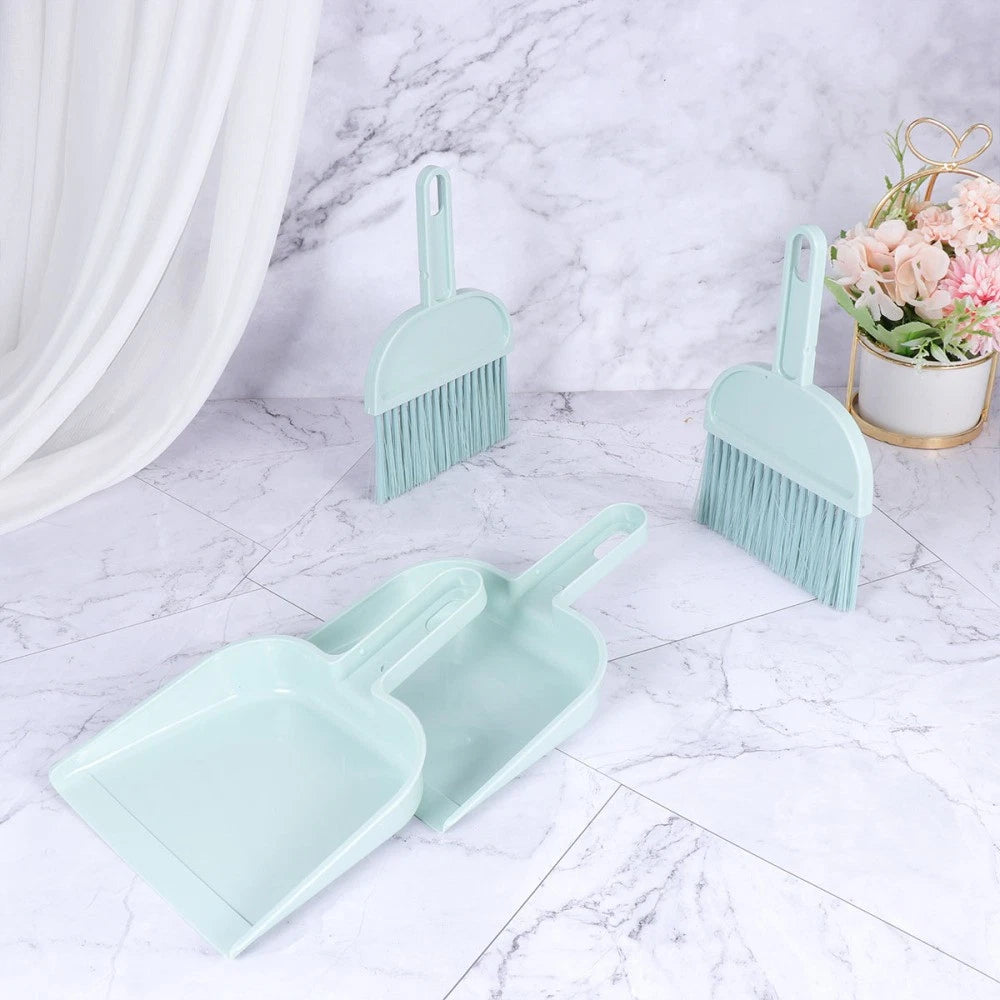 2 Sets Mini Dustpan Broom Pet Grooming Supply Cage Cleaning Supplies