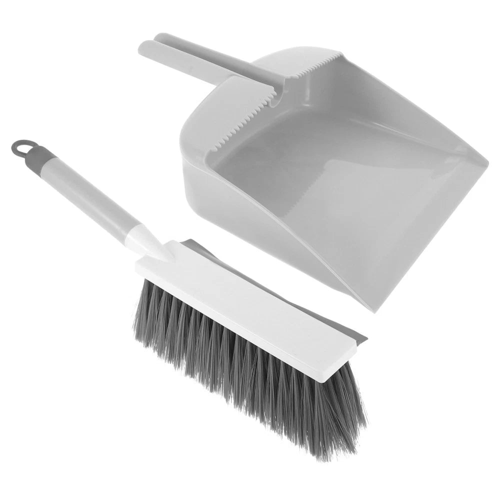 Mini Dustpan Broom Set Desktop and Brush Plastic with Small Hand
