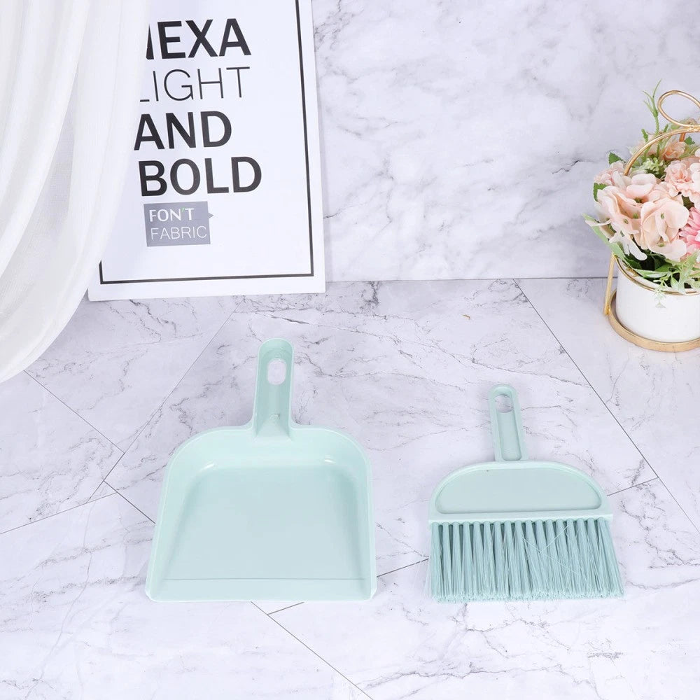 2 Sets Mini Dustpan Broom Small Brush Pet Cage Cleaning Supplies
