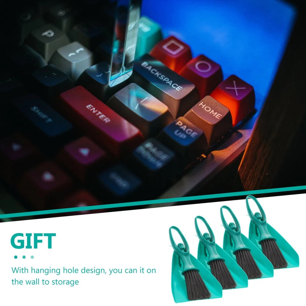 4 Sets Dustpan Brush Keyboard Cleaner Mini Broom Small Household Supplies