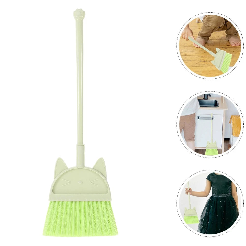 2 Pcs Children's Broom Set Toddler Kids Dustpan and Cleaning Toys
